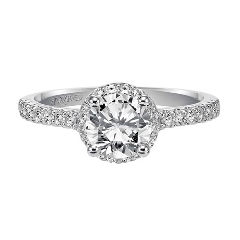 Layla Traditional Diamond Halo Engagement Ring