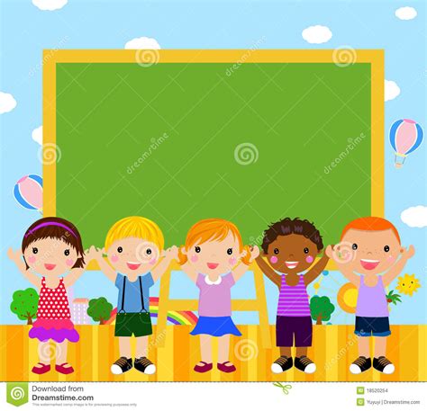 Cute Kids With Blackboard Stock Images Image 18520254