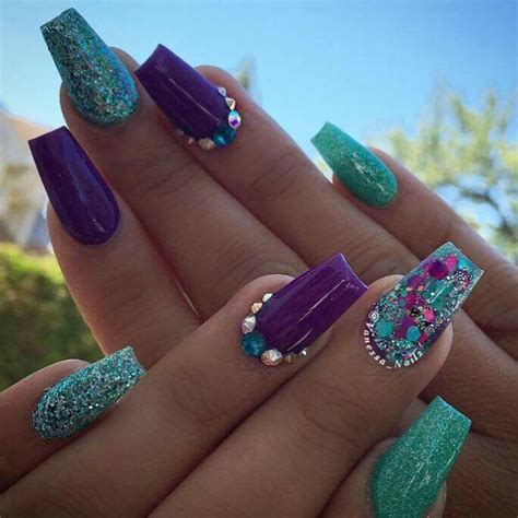 20 diseños de uñas para que luzcas este verano. Sirenita color | Uñas de sirena, Uñas de acrilico ...