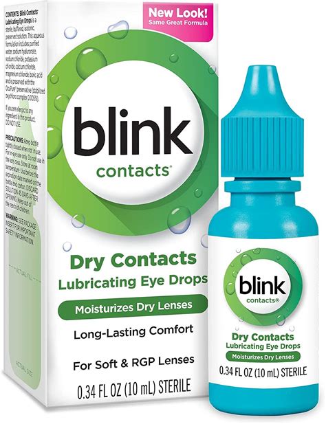 Blink Contacts Lubricating Eye Drops 34 Oz 2 Count