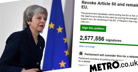 Revoke Article 50 Petition To Stop Brexit Smashes Past 2500000