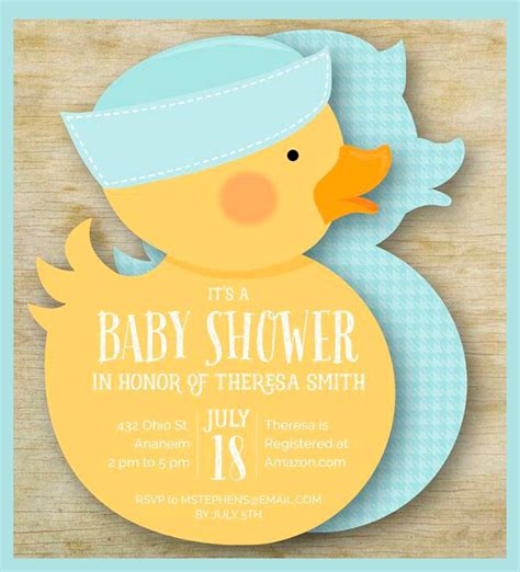 Tarjeta Invitación Para Baby Shower Patito 1100 En Mercado Libre
