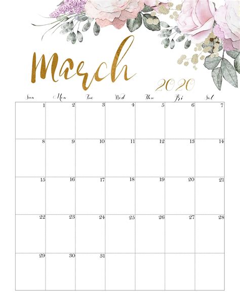 March Printable Schedule