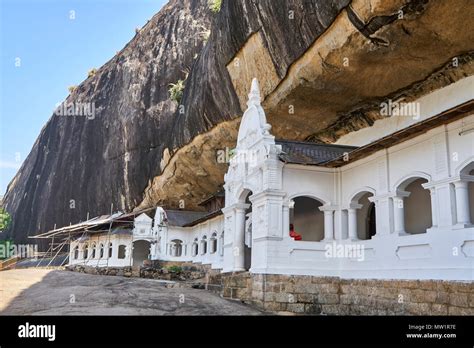 Exterior Of Dambulla Cave Temple Matale District Sri Lanka Stock