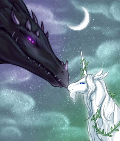 Dragon And Unicorn By Begasustiube On Deviantart