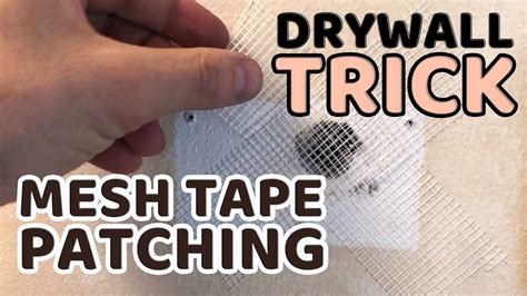 How To Quickly Patch A Hole In Drywall Mesh Tape Trick Youtube