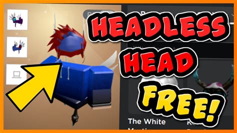 How To Get A Free Headless Head Roblox Youtube
