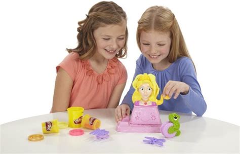 Add braids, curls and hair accessories to complete her includes sparkle compound, roll a braid with the braid roller, crimp and cut, add sparkle and accessorize, set includes styling head extruder with. Play Doh Disney Princess Rapunzel Hair Designs - Dolls
