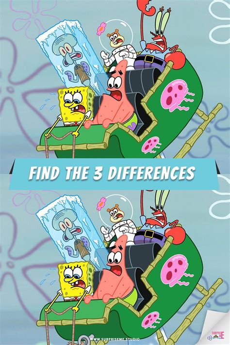 Can You Find The Difference Spongebob Puzzle Spongebob Find The