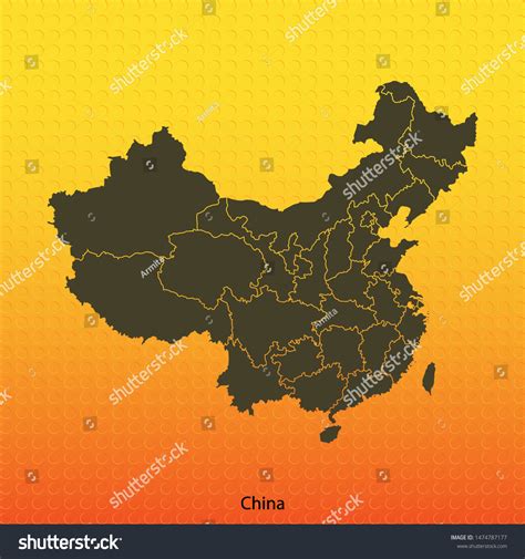 Map Of China Vector Illustration Royalty Free Stock Vector