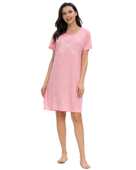 Mintlimit Sleepwear Women Nightgown Cotton Sleep Ladies Shirt Printed