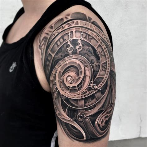 Realistic Abtract Clock Tattoo By Maximilian Rothert Tattoos