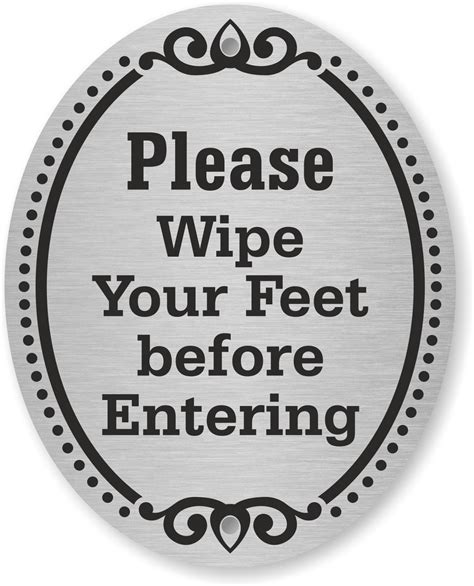 Wipe Your Feet Signs