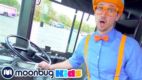 Blippi Explores A Bus Learn Abc 123 Moonbug Kids Educational