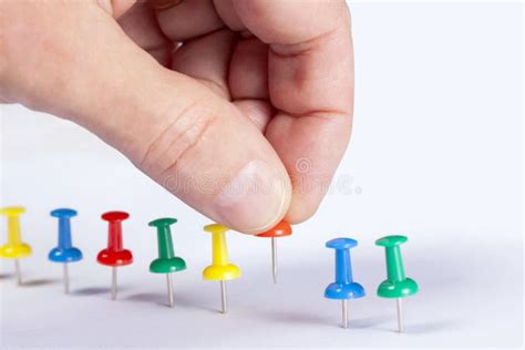 Hand Holding Pins Stock Photo Image Of Needle Green 87406510