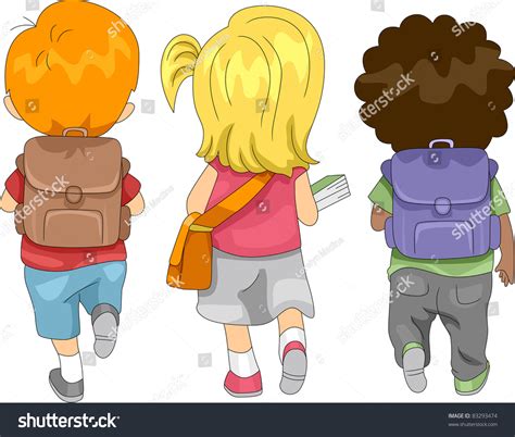 Illustration Kids Going School Stock Vector 83293474 Shutterstock