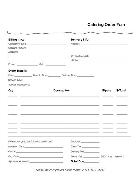 10 Food Order Form Templates Word Docs Free And Premium Templates
