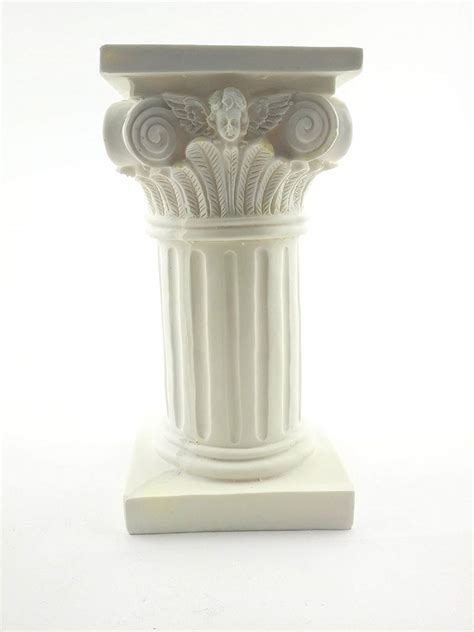 8 Inch Tall Poly Resin Pillar White Pedestal Stand 35 X Etsy Uk