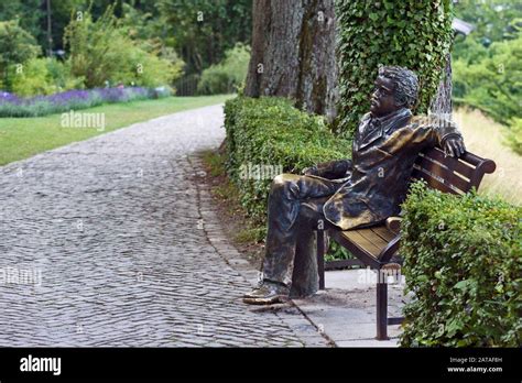 Statue Of Scientist Albert Einstein In The Rosengarten Park In Bern