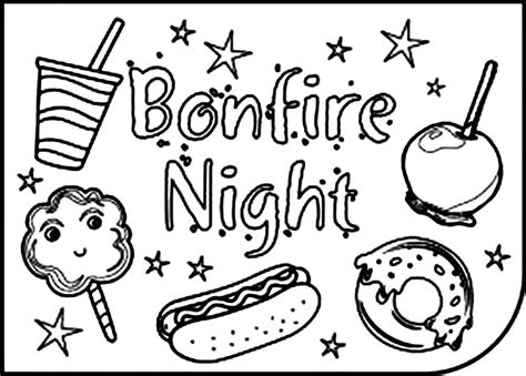 Printable Bonfire Night Colouring