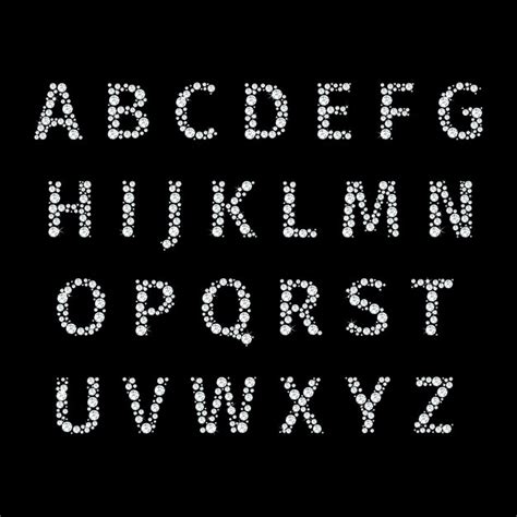 Free Vector Vector Alphabet With Diamonds Letters Brilliant Luxury