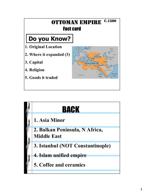 Ottoman Empire Fact Card Lesson Plan For 7th 10th Grade Lesson Planet