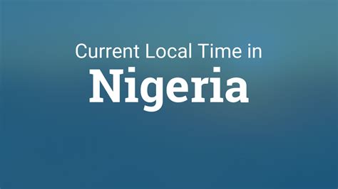 Time In Nigeria