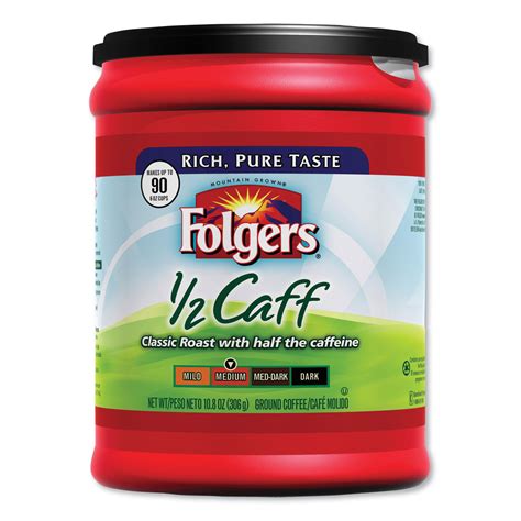 Folgers Coffee Half Caff 108 Oz Canister