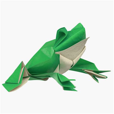 3d Frog Origami Turbosquid 1346250