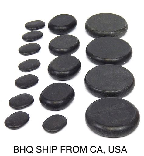 16pcs Massage Stones Natural Lava Basalt Hot Stone For Spa Massage Therapy 635934022042 Ebay