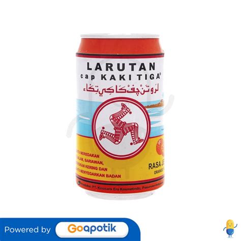 Cap Kaki Tiga Larutan Penyegar Rasa Jeruk 320 Ml Kaleng Kegunaan