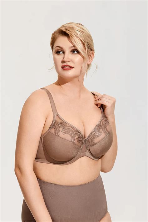 Aisilin Womens Minimizer Lace Bra Plus Size Unlined Underwire Full Coverage Ebay