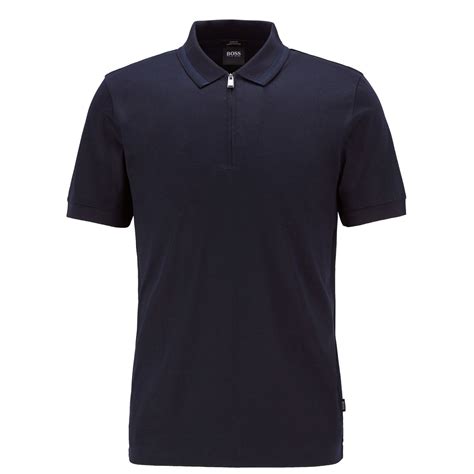 Boss Polston 18 Zip Polo Shirt Men Short Sleeve Polos Flannels Fashion Ireland