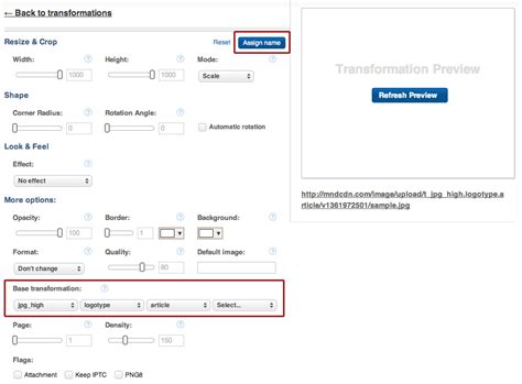 How Can I Create A Named Transformation With Multiple Base