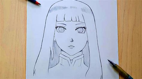 How To Draw Hinata Step By Step Naruto Youtube