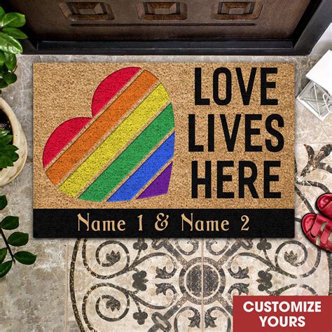 Pride Lgbt Love Custom Doormat 1 Home Decor Apparel And Accessories Print On Demand