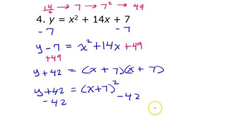 The vertex form a quadratic polynomial is an expressed form where the variable x appears only once. Day 1 HW (1 to 8) Write Quadratic Functions in Vertex Form ...