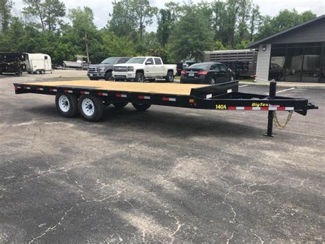 14oa 20 8sir Big Tex 20 Deck Over Flatbed W 8 Slide In Ramps Texas