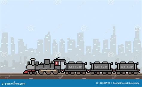 Train Pixel Art Grid