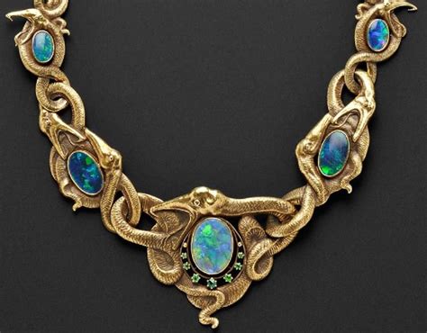 Art Nouveau Opal Necklace Art Nouveau Jewelry Art Nouveau Necklaces