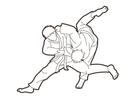 Judo Throwing Action 2248427 Vector Art At Vecteezy