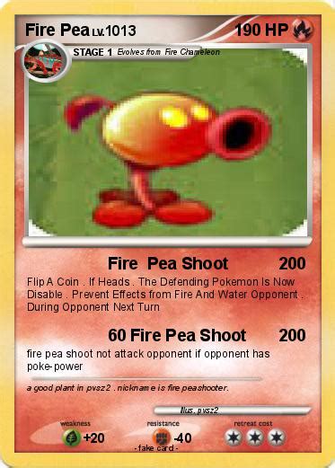 Pokémon Fire Pea Fire Pea Shoot My Pokemon Card