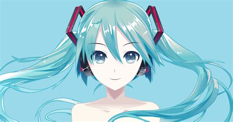 Download Aqua Hair Hatsune Miku Anime Vocaloid 4k Ultra Hd Wallpaper By