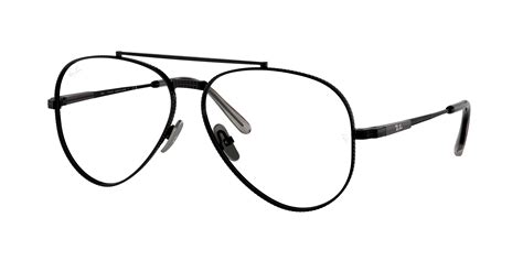 aviator ii titanium optics eyeglasses with black frame ray ban®