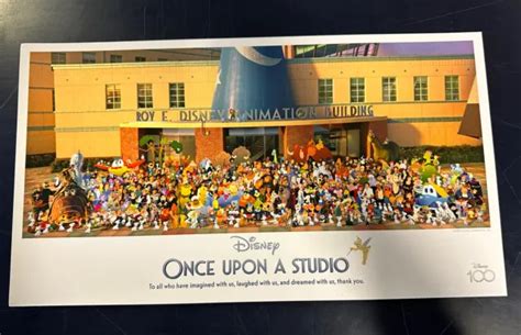 Genuine Disney 100 Once Upon A Studio Lithograph Photo Cast Member