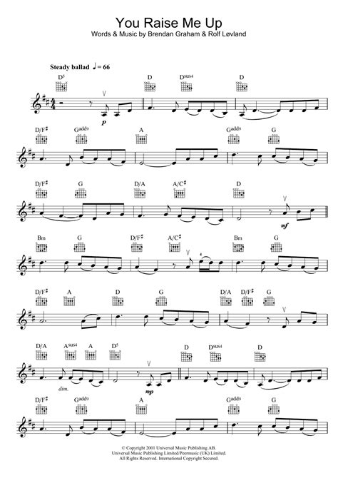 To more than i can be. Westlife - You Raise Me Up at Stanton's Sheet Music