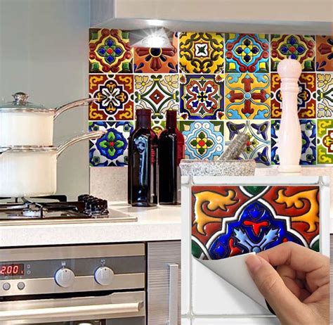 Amazon Com SnazzyDecal Tile Stickers 4x4in 40pc Inch Kitchen