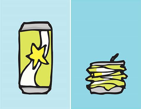 Cartoon Of A Crushed Soda Can Illustrations Royalty Free Vector