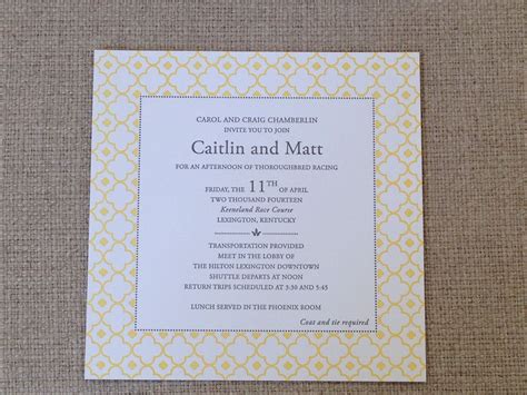 Maybe you would like to learn more about one of these? #letterpress wedding invitation with a fresh #yellow ...
