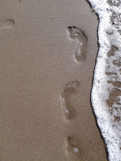 Hd Wallpaper Beach Traces Sand Footprints Sea Sand Beach Summer